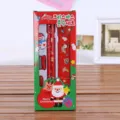 Set de papelería navideña caja de regalo con lápices y regla para niños útiles escolares - Juego de 5 piezas 810 Navidad / Rojo y Verde