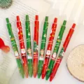 Penne Gel Natale Retrattile Carino Cancelleria Rosso Verde Festivo Scrittura Penne Set - Penne di Natale modelo B