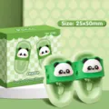 Creative green panda slipper shaped eraser set, cute cartoon stationery for students daily use. - Cute Panda / 2 Pcs/Set