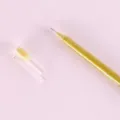 Gold gel highlighter pen variant close-up, smooth writing stationery for diary and diy album decoration. - 0.6mm / Gold