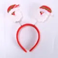 Christmas Santa Claus headband with spring plush design, festive party hair accessory for kids. - Spring Green Tinsel Red Hat