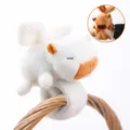 Capybara plush slap bracelet cute animal wristband fluffy toy wing flapping interactive accessory - White