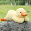 Cute yellow duck plush toy, soft stuffed animal pillow for kids and girls gift, lying pose. - Approx. 40cm / 132g / Lying Yellow Duck Plush