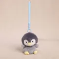 Carino pinguino grigio peluche portachiavi morbido animale imbottito bambola ciondolo regalo - Peluche pinguino con cordino (senza profumo e senza etichetta) - circa 13cm/66g