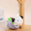 Cute fried egg hot dog plush doll keychain, soft backpack charm pendant for women gift. - Fried Egg Hot Dog / 11cm / Blue