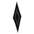Black and white silk diamond scarf with geometric lines lightweight neckwear chic style - FHZ25-90083-2 Black