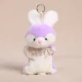 Purple plush rabbit keyring fluffy stuffed bunny bag charm cute animal pendant toy - Scented Bean Bag Rabbit
