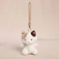 Simpatico portachiavi gatto in peluche con cordino, morbida bambola animale per chiavi e borse. - Peluche gatto con cordino (senza profumo e senza etichetta) - circa 13cm/66g