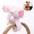 Pink capybara plush slap bracelet cute animal wristband with interactive moving wings. - Pink