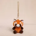 Bellissimo Carino Panda Rosso Peluche Pendente Morbido Animale Portachiavi Borsa Regalo - Corda a mano animale panda rosso (senza profumo/senza etichetta) - circa 13 cm/66 g