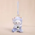 Tie-dye plush sheep pendant cute toy doll fluffy keychain bag charm for kids gift - Blue