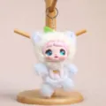 Cute plush doll keychain fluffy toy pendant trendy bag charm cute design fluffy plush ornament - Vinyl Fruit Doll Pendant / Blue