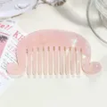 French vintage acetate hair comb pink tortoiseshell wide tooth hair styling tool elegant accessory - Pink