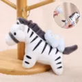 Plush Zebra Keychain with Pull-String Elephant Cute Animal Bag Charm Stuffed Toy Pendant - Pull-String Elephant and Zebra Pendant
