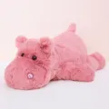 Simpatico ippopotamo di peluche rosa, morbido peluche per bambini, regalo perfetto e dolce gioco. - Ippopotamo / 35 cm / Rosa