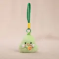 Cute pear duck plush keychain toy, soft stuffed animal bag charm and cute key ring pendant. - Green
