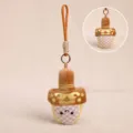 Cute sword plush pendant, soft decorative keychain charm with detailed embroidery and strap. - 14cm / Brown
