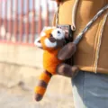 Cute red panda plush phone holder strap, soft animal doll crossbody accessory for phone. - Red Panda Phone Clip