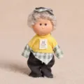 Cute mini dress up doll toy with lovely outfit and hat for creative collection display. - 14cm / Little Potato 002