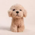 Fluffy cute plush puppy dog keychain, soft stuffed animal doll bag pendant for gifts. - Light Brown