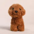 Cute brown poodle plush toy puppy keychain fluffy stuffed doll cute gift ornament - Brown