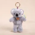 Simpatico portachiavi in peluche koala grigio adorabile ciondolo borsa animale morbido. - Koala - Grigio
