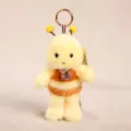 Portachiavi peluche ape carino, morbido ciondolo borsa animale con anello metallico dorato. - Ape - Giallo