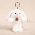 Adorabile portachiavi coniglietto di peluche bianco animale peluche per borsa e regalo. - Coniglio-Bianco