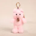 Simpatico portachiavi maialino rosa di peluche soffice animale borsa fascino per bambini - Maiale - Rosa