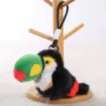 Cute toucan bird plush toy bag pendant soft stuffed animal keychain cute backpack charm accessory - Toucan Wristlet Charm