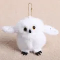 Cute white owl plush toy keychain fluffy bird pendant bag accessory for kids gift - Owl Pendant Approx. 11cm/75g