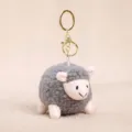 Cute grey sheep plush keychain stuffed animal bag pendant soft fluffy toy gift for kids - Prone Position Little Sheep / 11cm Size / Gray