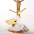 Cute pelican plush toy bag pendant fluffy bird doll keychain cute animal stuffed toy charm - Pelican Wrist Strap Pendant - 12cm