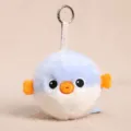 Llavero de peluche de pez globo azul pelota antiestrés bonito colgante de bolso muñeca suave. - Bola antiestrés pez globo