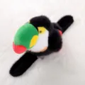 Cute toucan plush slap bracelet, soft cartoon bird wristband toy and adorable bag decoration. - Toucan Slap Bracelet - 12cm