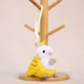 Cute yellow white bird plush toy pendant fluffy animal keychain bag charm gift accessory - Hand Rope Cockatiel Approx 10cm