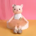 Süßes Ballett Katze Plüschtier Stofftier Puppe rosa Kleid süßes Geburtstagsgeschenk - Orangefarbene Ballett-Katze