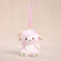 Simpatico portachiavi pecora peluche rosa, ciondolo borsa agnello morbido, bambola regalo. - Rosa