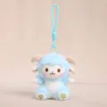 Simpatico portachiavi pecora in peluche blu soffice ciondolo zaino regalo per le ragazze - Blu
