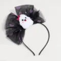 Halloween ghost hair hoop cute mesh bow headband party festival cosplay costume hair accessory - Mesh Bow Ghost