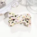 Süße knochenförmige Haarklammer mit buntem Leopardenmuster Haaraccessoire für den Alltag - Knochen Haarklammer / Rosa und Grün