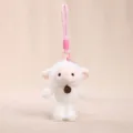 Grazioso portachiavi con peluche pecora bianca dolce ciondolo per borsa morbido giocattolo - Agnello con gambe a penzoloni profumato - circa 17cm/72g