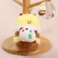 Portachiavi peluche ape con design tavolozza estraibile, simpatico ciondolo per borse e chiavi. - Apina con cordicella - lavagnetta