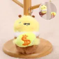 Simpatico portachiavi ape in peluche con cordino, morbido ciondolo per borsa e bellissimo regalo. - Apina con cordicella - moneta d'oro