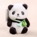 Süßer Panda Plüschtier Anhänger Tasche Charm weiche ausgestopfte Puppe Kindergeschenk Dekoration - 11cm / "An" Sachet Panda