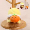 Simpatico portachiavi peluche ape con zucca, ciondolo borsa soffice per bambini e regalo ideale. - Apina con cordicella - zucca
