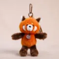 Carino panda rosso peluche portachiavi borsa ciondolo morbido animale giocattolo. - Panda rosso con gambe a penzoloni profumato - circa 17cm/72g