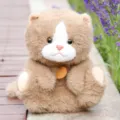 Süße braune weiße Plüschkatze Stofftier weiches faule Kätzchen Dekoration Geschenk - Sitzende faule Katze - Braun