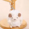 Simpatico peluche pecora portachiavi morbido animale bambola appendere ornamento agnello regalo - Ciondolo Pecorella / Misura 9cm / Bianco