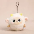 Llavero de peluche de oveja esponjosa lindo, colgante de bolso de cordero redondo, muñeco. - Pelota antiestrés cordero